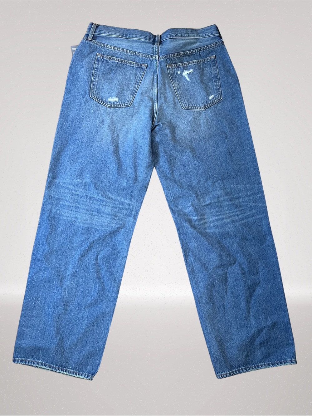 Universal Thread 90s Baggy Jeans Women’s Size 12 Regular NWT Distressed Mid Rise - Picture 2 of 3